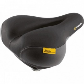 Sella Velo Plush Relaxed 6099e Unisex Nero con Elastomeri, 272x213 mm, 650g - Comfort e Stile - 1 - Selle - 