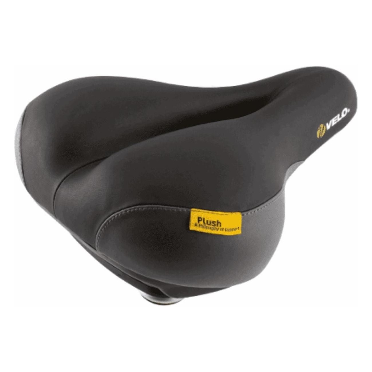 Sella Velo Plush Relaxed 6099e Unisex Nero con Elastomeri, 272x213 mm, 650g - Comfort e Stile - 1 - Selle - 