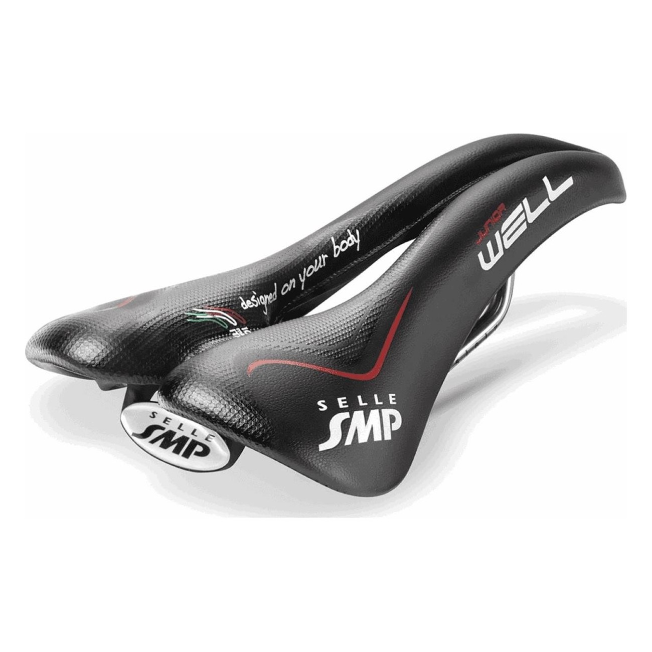 Selle Well Junior Noir 2017 pour VTT, Route et Gravel avec Rembourrage Intermédiaire - 1