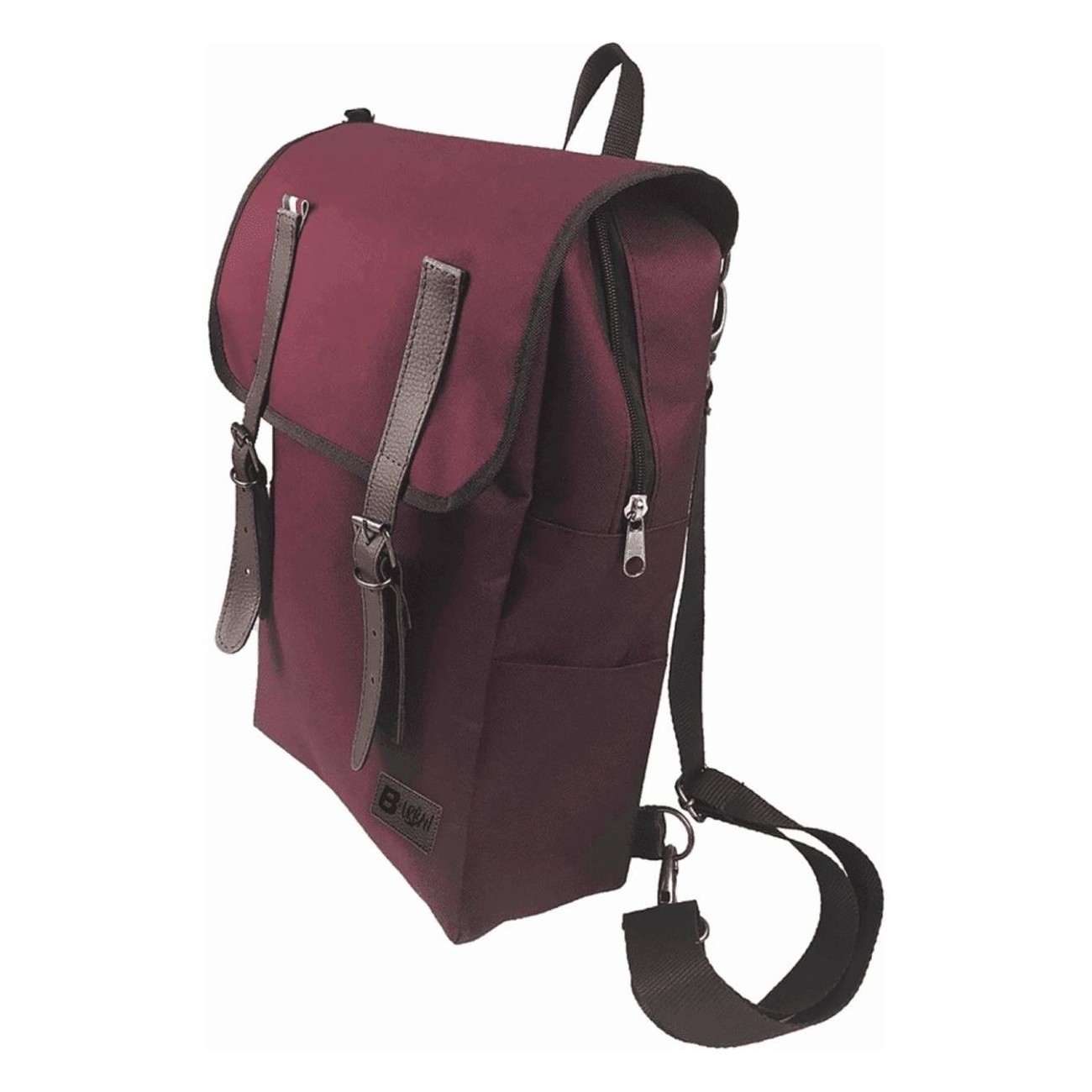 B-Urban Ekletico Rucksack Bordeaux aus Nylon 27x12x42 cm - Einzigartiger Stil - 1