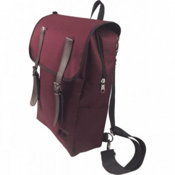 B-Urban Ekletico Rucksack Bordeaux aus Nylon 27x12x42 cm - Einzigartiger Stil - 2