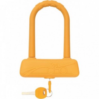 Cadenas en U MVTEK 185x130mm Orange Fluo avec Base 135mm - Sécurité et Visibilité - 1