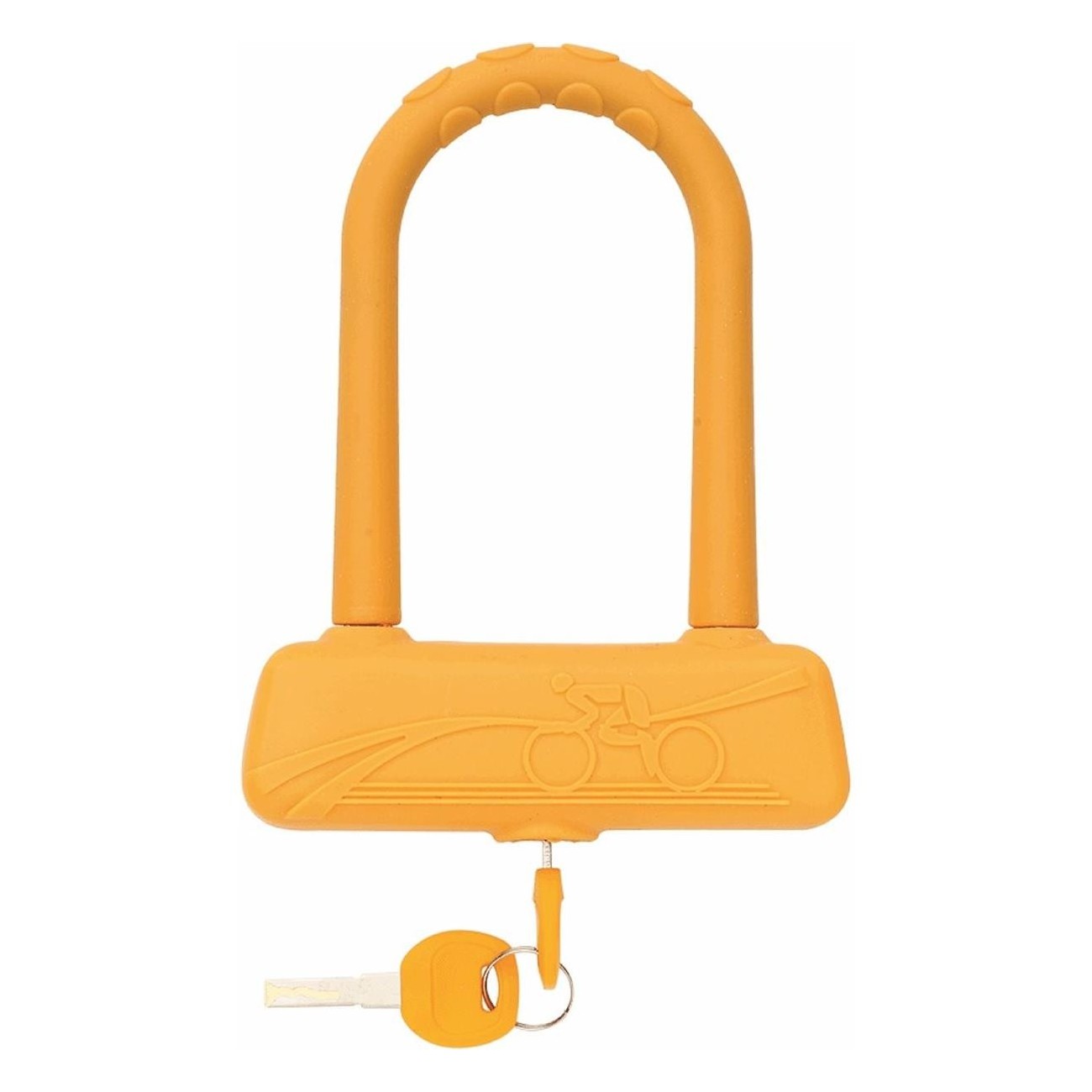 Cadenas en U MVTEK 185x130mm Orange Fluo avec Base 135mm - Sécurité et Visibilité - 1