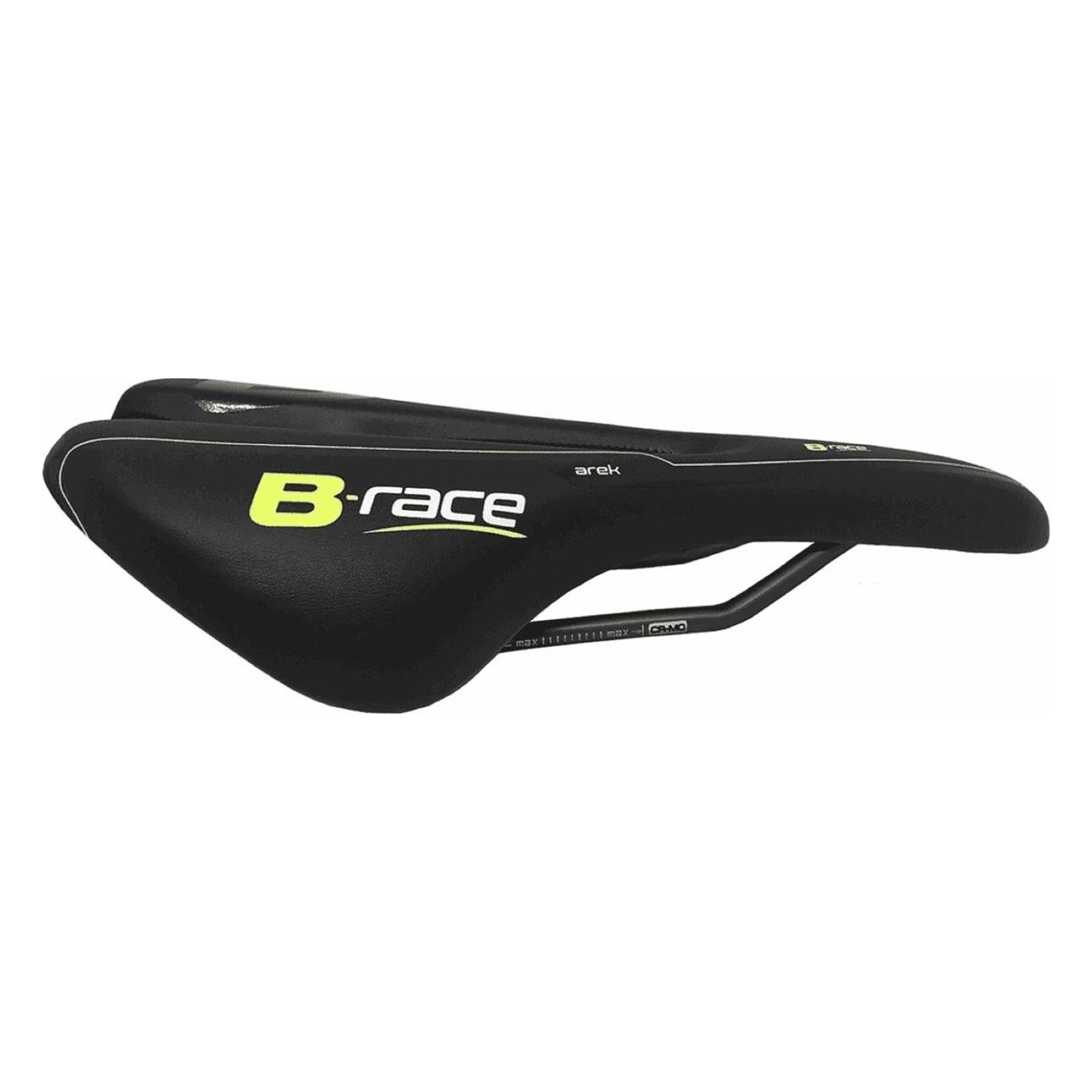 B-Arek Offroad Saddle Black/Lime with Hole, Cr-Mo Steel, 260g - Comfort & Performance - 2