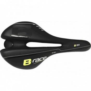 B-Arek Offroad Saddle Black/Lime with Hole, Cr-Mo Steel, 260g - Comfort & Performance - 3