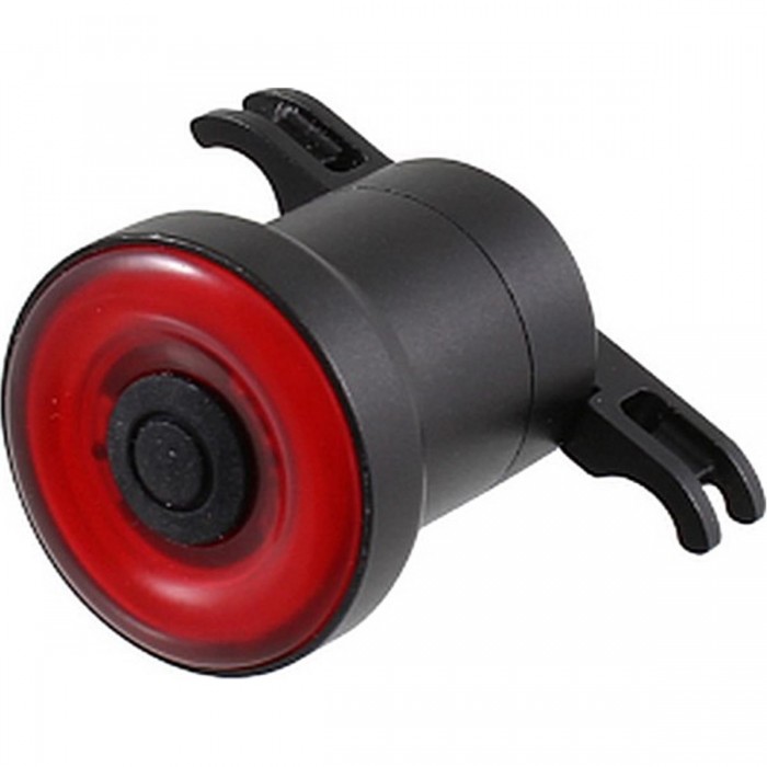 Luce Posteriore Round COB LED Rossa, Nero, Ricaricabile USB, per Bicicletta - 1 - Luci - 8059796062619