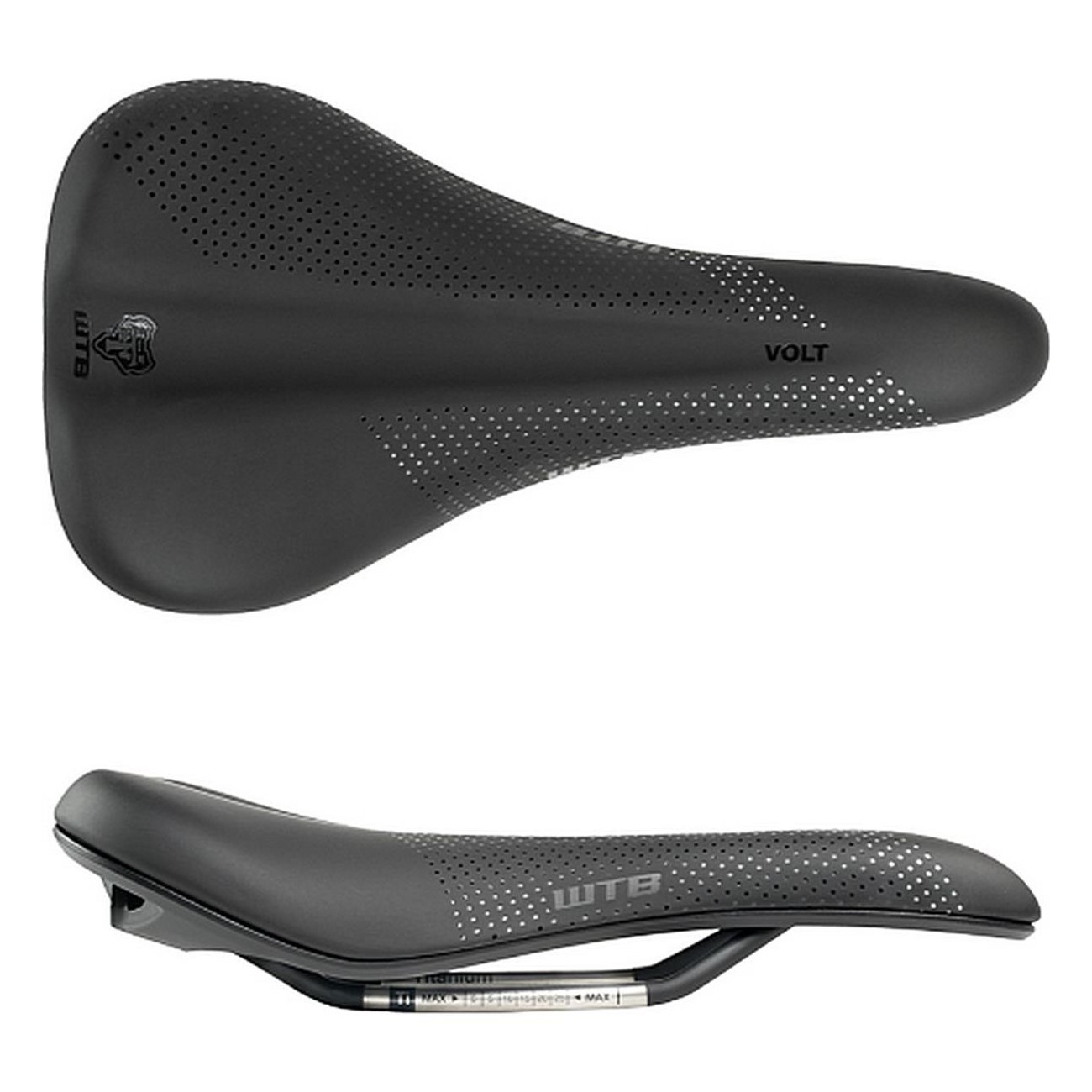 Volt 265 Medium Saddle in Black Stainless Steel with Fusion Form Technology - 1