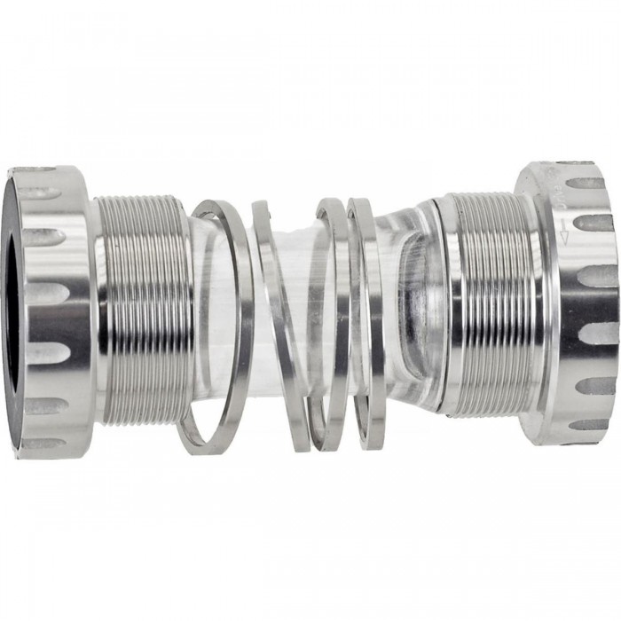 Neco Silver Bottom Bracket for Shimano Hollowtech II 68-78 mm with CNC Bearings - 1