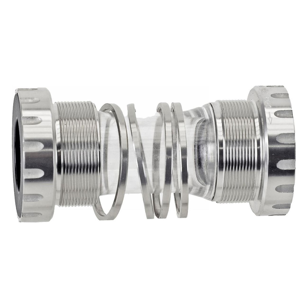 Neco Silver Bottom Bracket for Shimano Hollowtech II 68-78 mm with CNC Bearings - 1