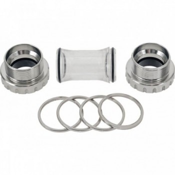 Neco Silver Bottom Bracket for Shimano Hollowtech II 68-78 mm with CNC Bearings - 2