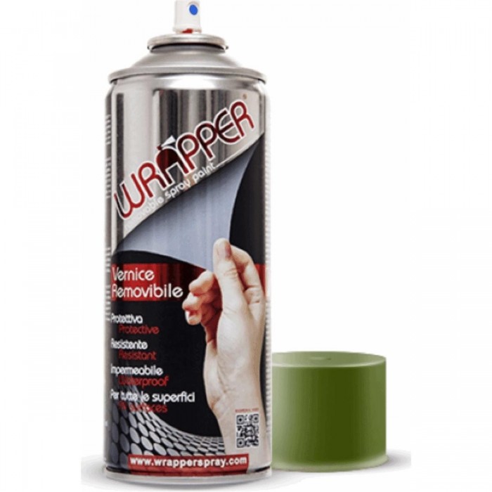 Removable Wrapper Green Spray Paint 400ml - Protection for Metals & Plastics - 1