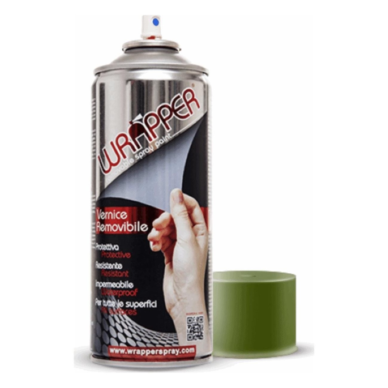 Removable Wrapper Green Spray Paint 400ml - Protection for Metals & Plastics - 1