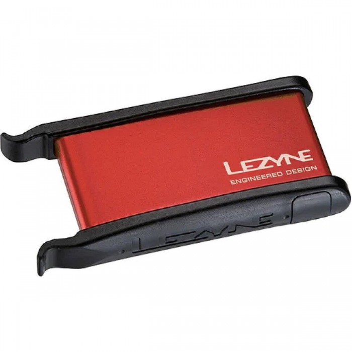 Kit Leva Lezyne en Aleación con Caja, 2 Palancas, 6 Parches, 1 Grapa, 1 Protector de Neumáticos, Color Rojo - 1