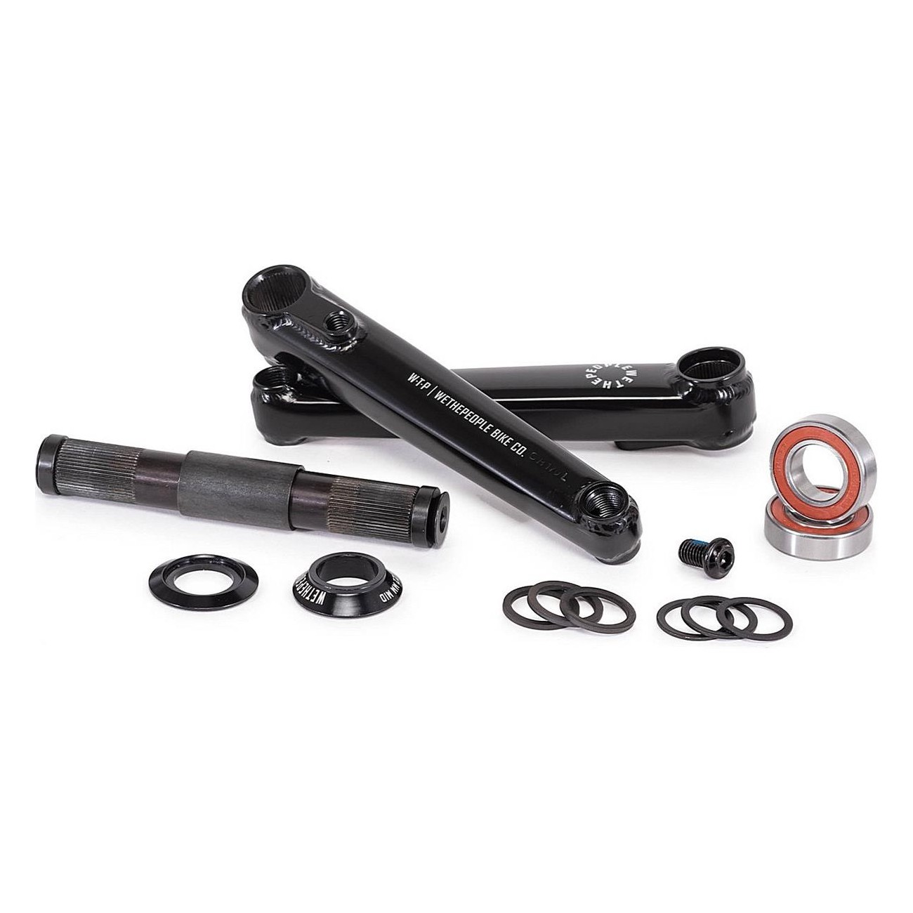 WTP Crank Logic Kurbel 170 mm Schwarz Glänzend mit Kompaktlager Set - 1