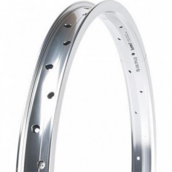 Cerchio Summit 36h in Lega 6061 T6 Lucidato a Specchio - Resistente e Elegante, 36 Fori, ERD 388,8 mm, Colori Nero e Argento - 1