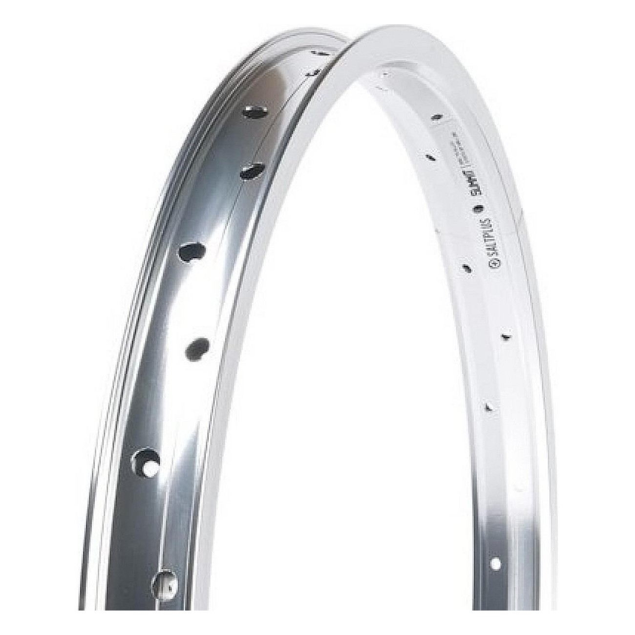 Cerchio Summit 36h in Lega 6061 T6 Lucidato a Specchio - Resistente e Elegante, 36 Fori, ERD 388,8 mm, Colori Nero e Argento - 1