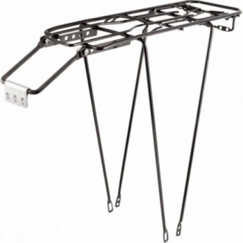 Portabultos Trasero de Acero Plateado para Bicicletas 26-28' 25kg - 1