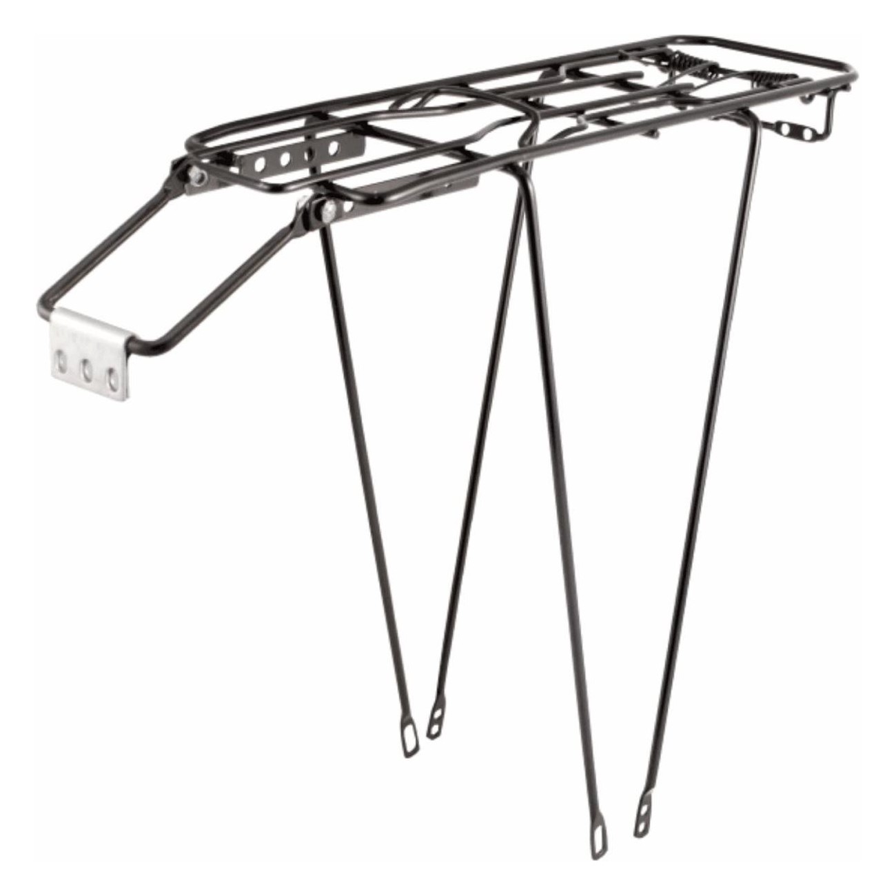 Silver Steel Rear Rack for 26-28' Bikes, Max Load 25kg - 1