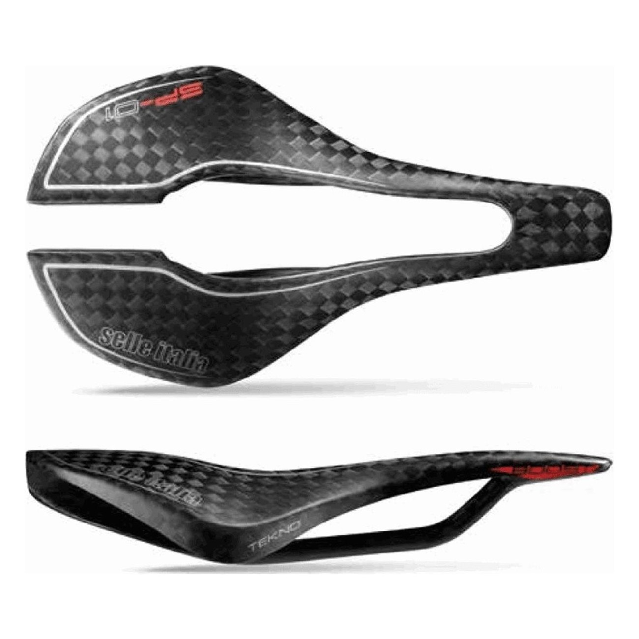 SP01 Boost Tekno Superflow Saddle Black 130x245mm, 117g - Performance & Lightness - 1