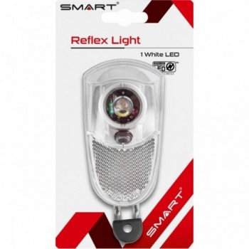 Smart White LED Front Bike Light with Integrated Reflector and Switch - 2