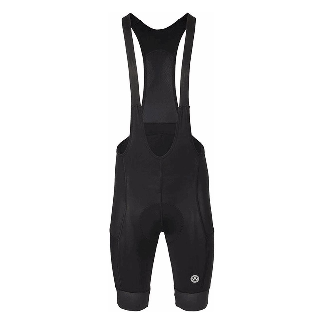 Men's Black Short Bib Shorts XL in Recycled Polyester with RED120 Pad - Breathable and Stretchy for Cycling - 1