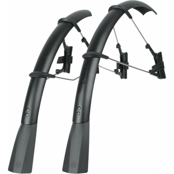 SKS Raceblade Pro XL Black Fenders for 28' Road Bikes - Complete Kit - 1