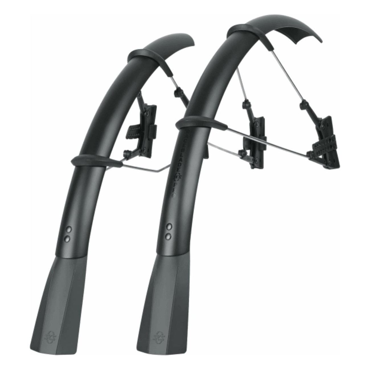 SKS Raceblade Pro XL Black Fenders for 28' Road Bikes - Complete Kit - 1