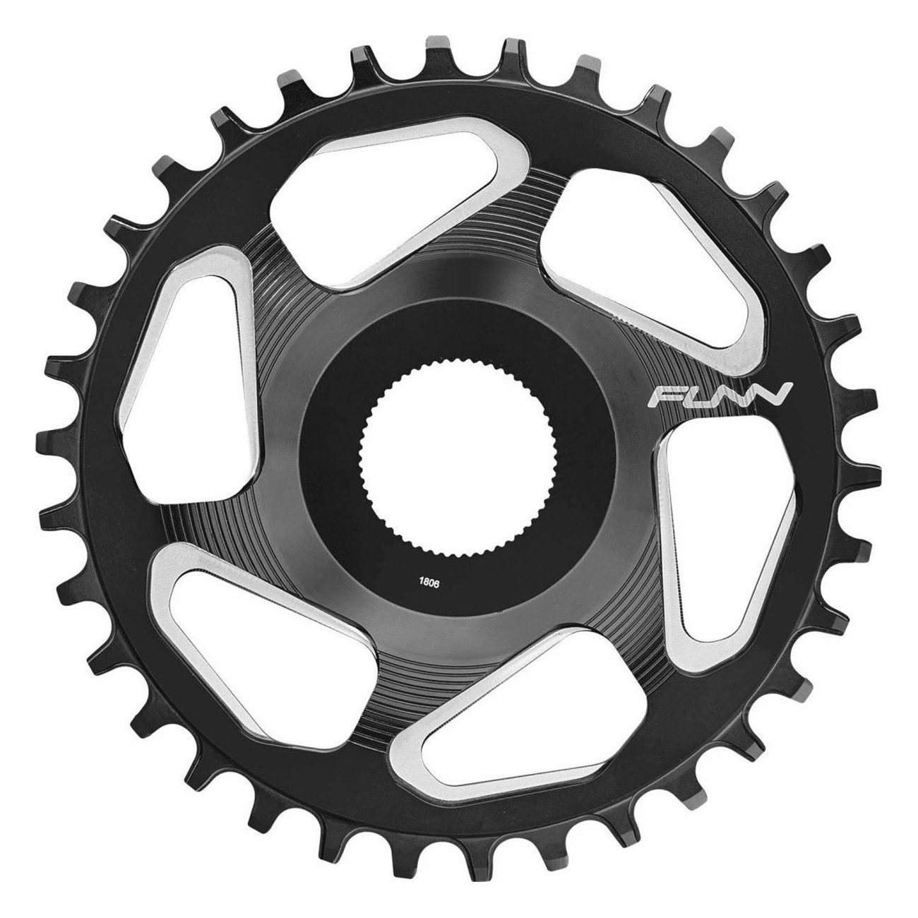 Couronne 36D en Aluminium 7075 Anodisé Noir pour Shimano E-Steps 7000/8000 - 1