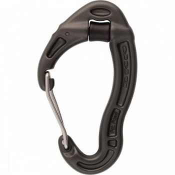 Matte Grey Revolver Wiregate Carabiner with Integrated Pulley - 51g - 1