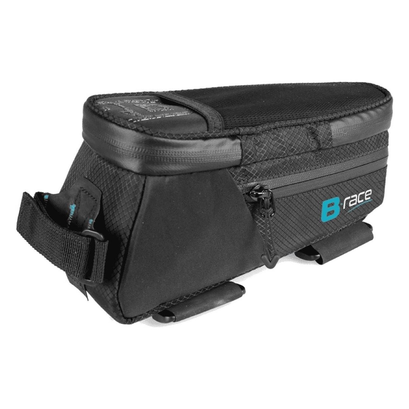 Borsa Telaio Bikepacking 1.5L in Poliestere 600D Impermeabile Nera - Accessorio Resistente per Avventure in Bicicletta - 1 - Bor