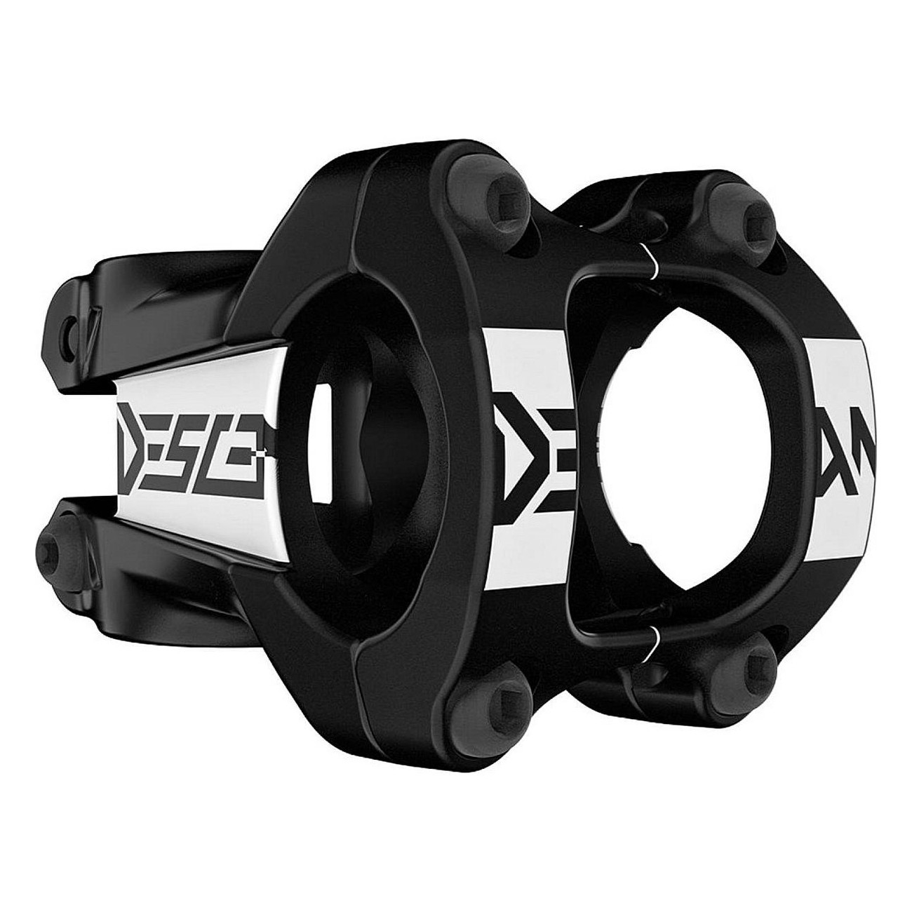 60 mm Black Descending Stem for Mountain Bike, 0° Angle, 31.8 mm Diameter - 1