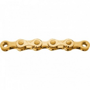 Gold Chain e12 for Electric Bikes 12V, 130 Links with X-Bridge and Titanium Nitride - 1