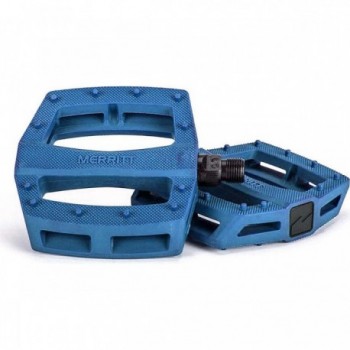 Merritt P1 Blue Pedals - Low Profile Design, Nylon and Fiberglass - 1