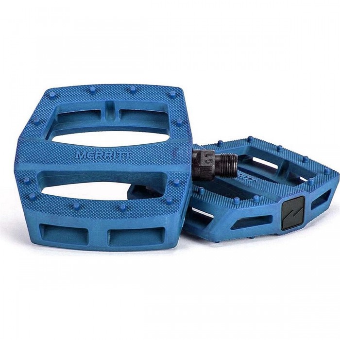 Merritt P1 Blue Pedals - Low Profile Design, Nylon and Fiberglass - 1