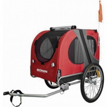 Carrello Porta Animali BONIN NPET Rosso/Grigio, 40 kg, Ruote 20', Telaio in Acciaio - 1 - Rimorchi - 8053329969819