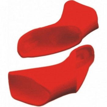 Shimano 5700 Compatible Brake Hoods Red for Bike Controls - 1