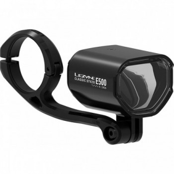 Lezyne Classic STVZO E500 Bike Light 500 Lumen, Black, Aluminum, E-bike Compatible - 1