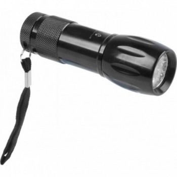 M-WAVE 9 LED Akku-Frontlampe aus schwarzem Aluminium mit Clip-Halterung - 2