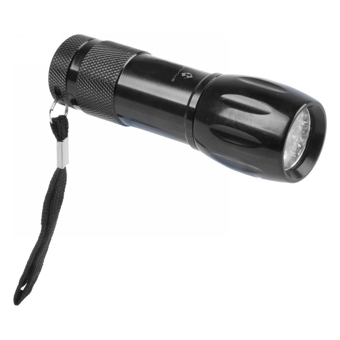 M-WAVE 9 LED Akku-Frontlampe aus schwarzem Aluminium mit Clip-Halterung - 2