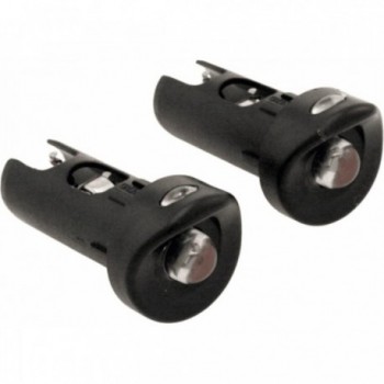 Battery-Powered Front Handlebar Lights with LED Black, Easy Installation & 2 Modes - 1