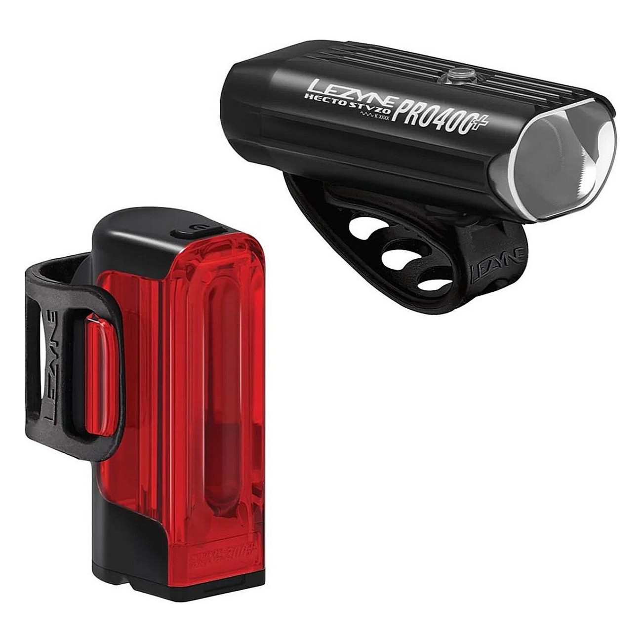 Set de Lumières de Vélo Hecto Pro StVZO 400+ et Strip+ StVZO Noir Y17 - Sécurité et Visibilité Optimales - 1