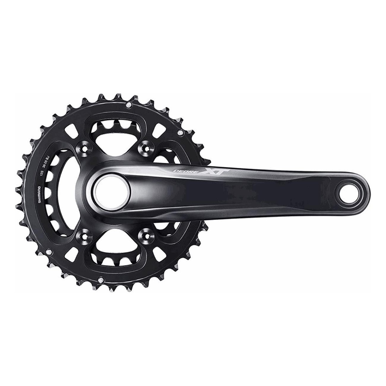 Shimano FC-M8100 Deore XT Crankset 2x12V 36/26T, 175mm, Black - 1