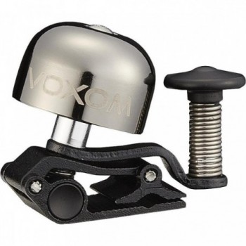 VOXOM Kl18 Dark Chrome Bicycle Bell with Micro-Clip, Compact Design - 1