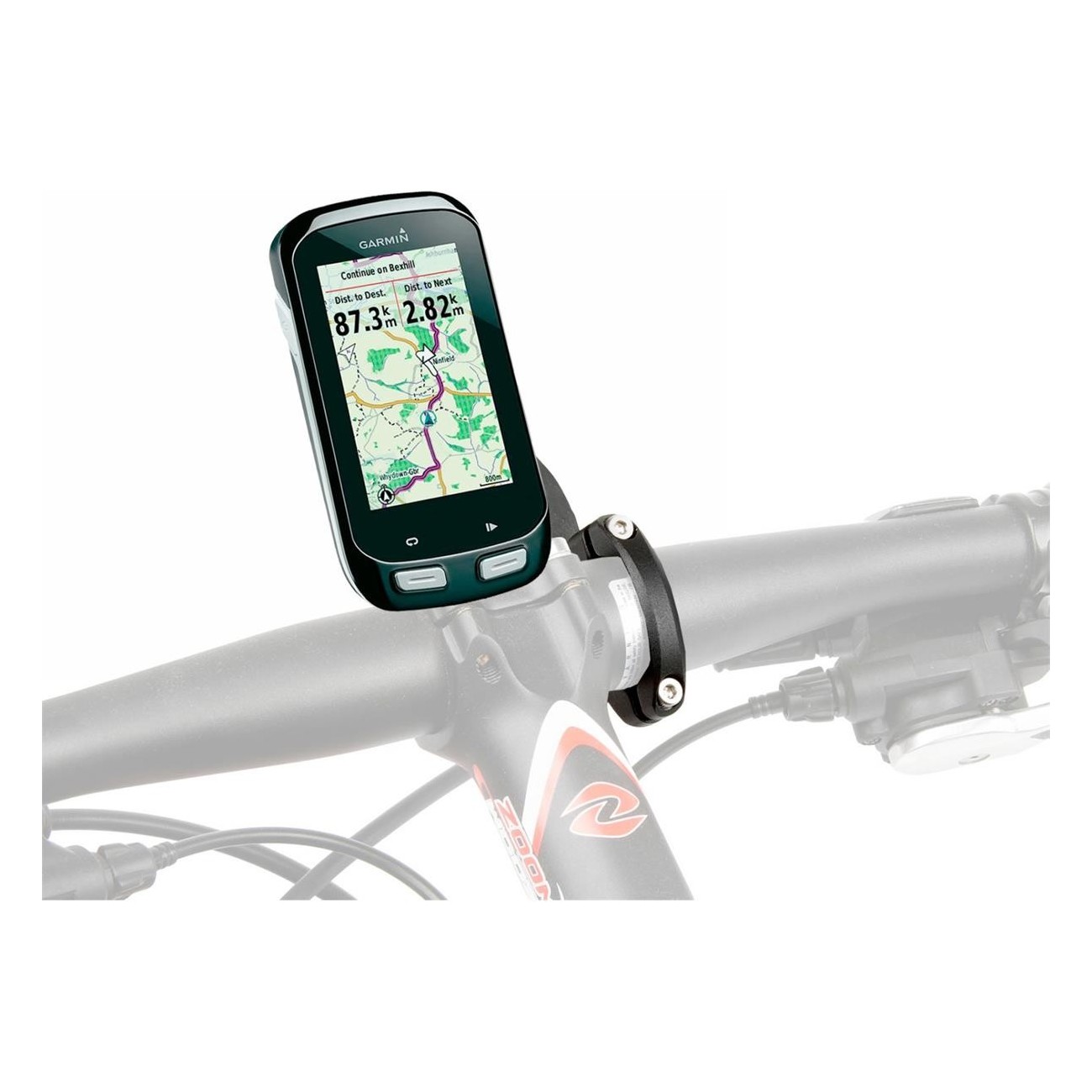 Soporte de Manillar M-Wave de Aluminio Negro para Garmin Edge y Forerunner - 4