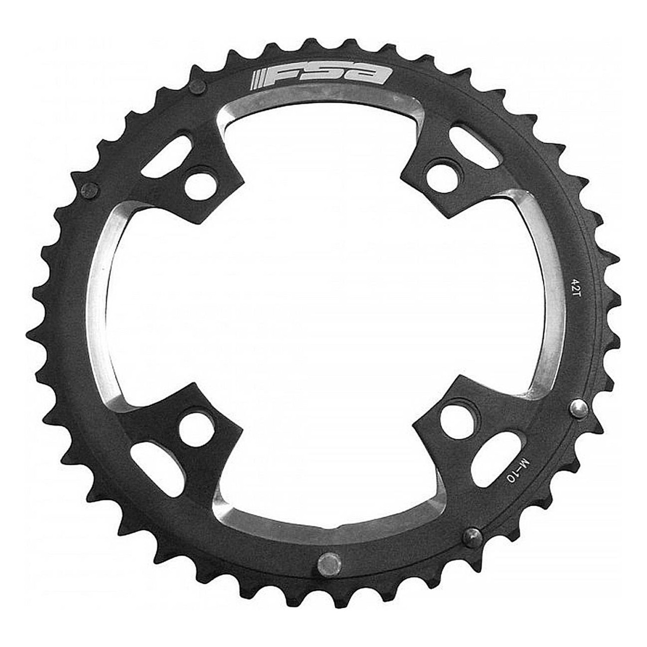 Shimano MTB Chainring 42T 10V, 104mm BCD, 4 Holes, Black, Aluminum - 1