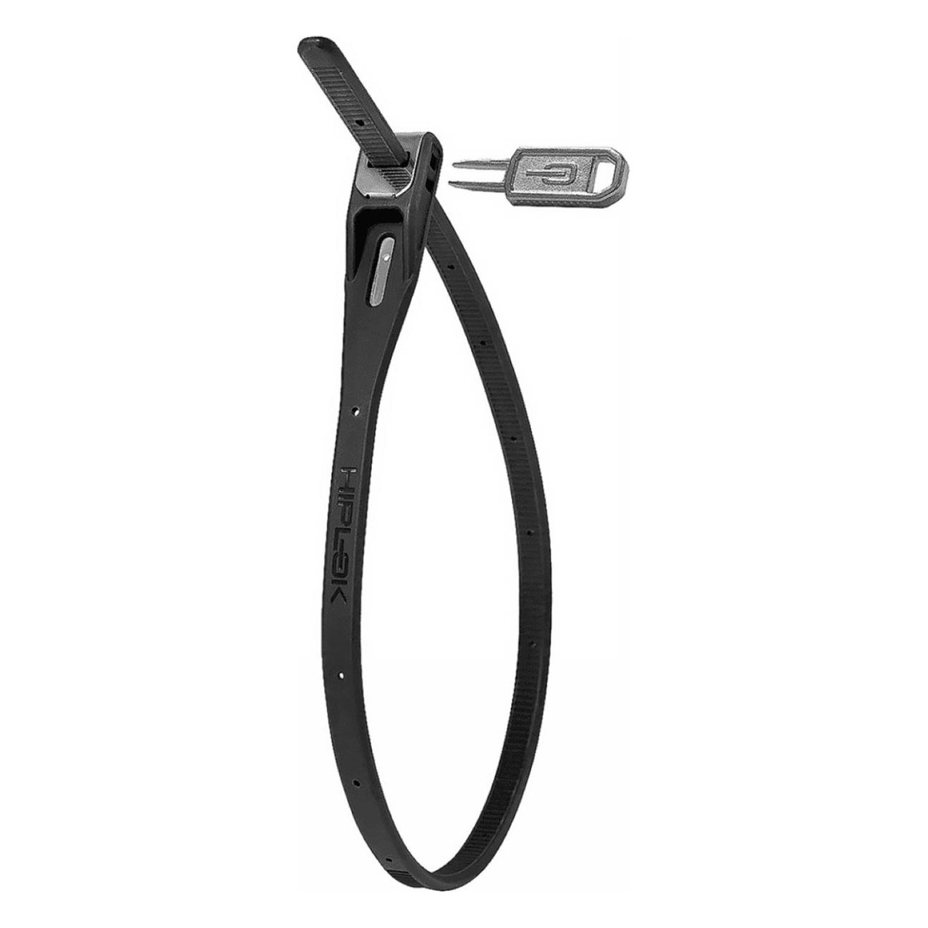 Black Steel Cable Lock with Key, 400mm - Lightweight and Durable for Bikes - 1