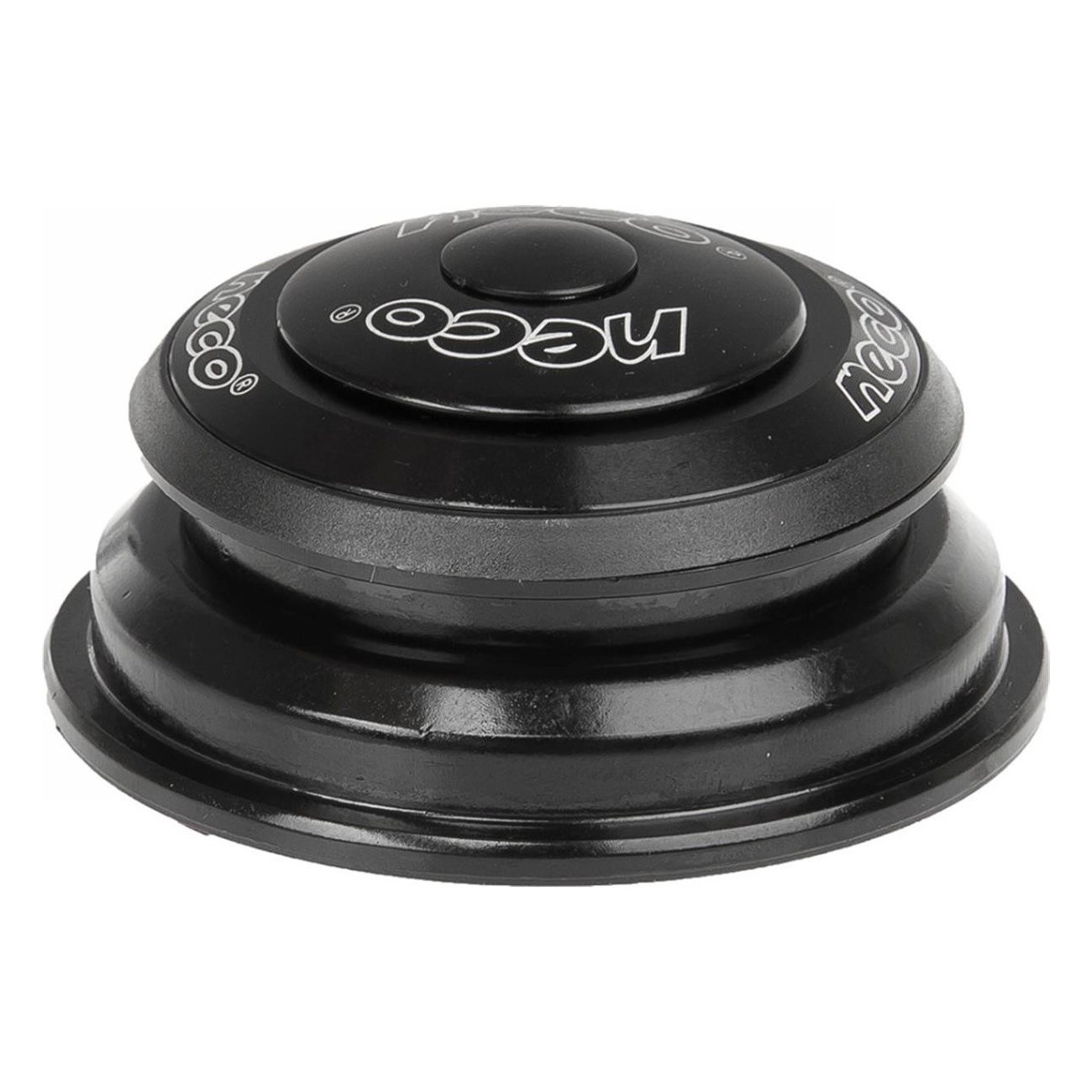 Neco Semi-Integrated Headset 1.1/8'-1.5' Black Steel/Aluminum with Bearings - 1