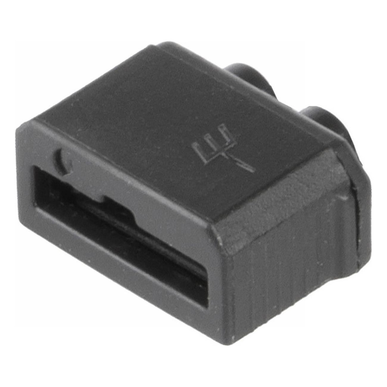 Black Flat Connector for Hub Dynamo Compatible with Shimano - 1