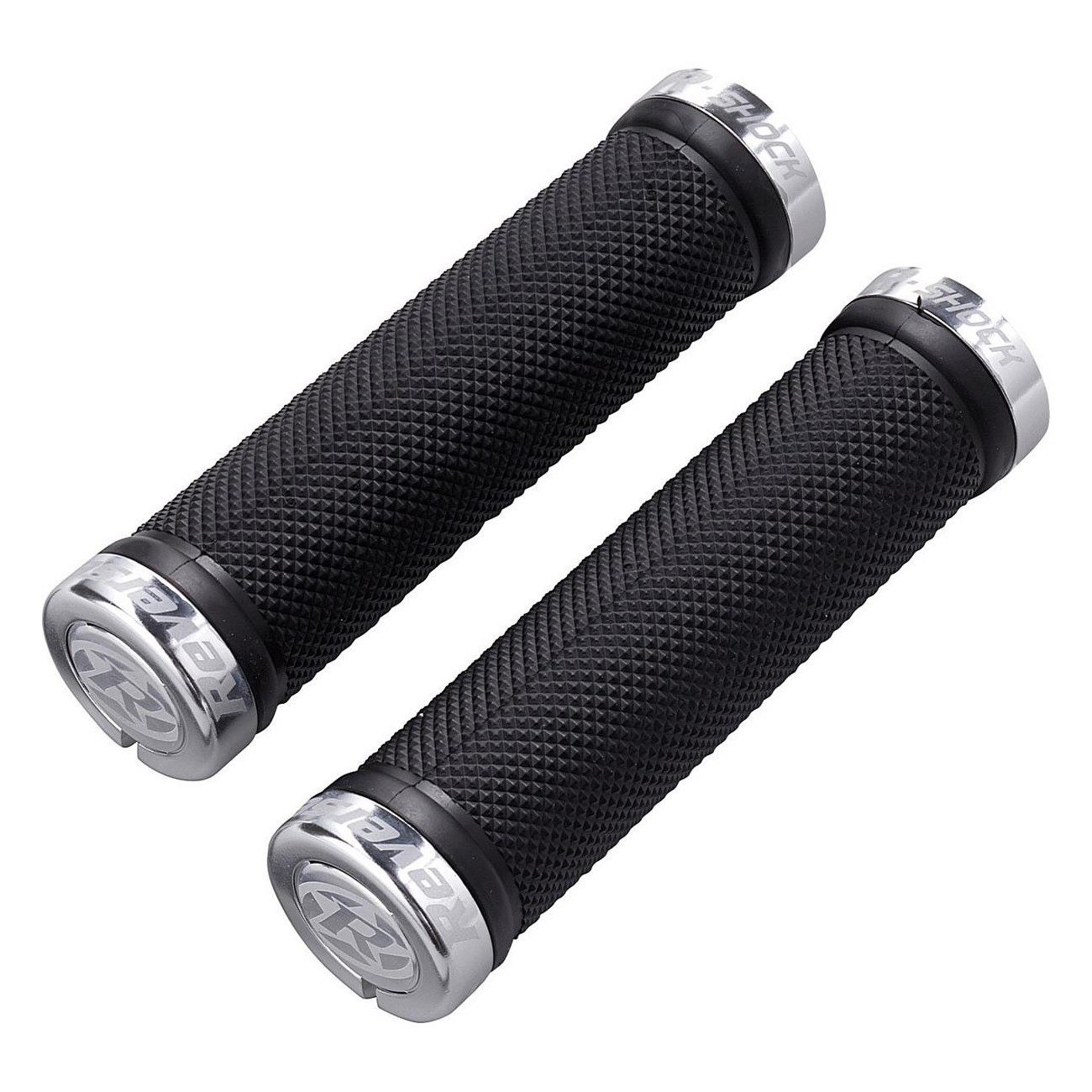 Reverse R-Shock Lock On Grip Ø31mm x 130mm Black-Silver for MTB - 1