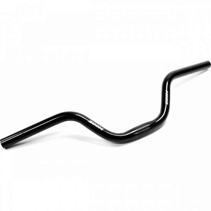 Black Aluminum Handlebar for City Bike - 580mm x Ø25.4mm, Ergonomic - 1